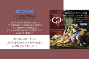 I madrigali inediti<br/>di Biagio Marini<br/>Presentazione nuovo disco